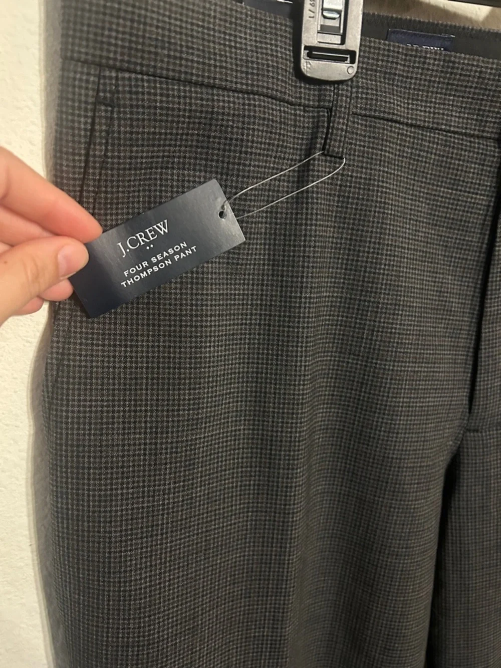J. Crew Gray Men's Dress Pants All Season Thompson Tapered Wool Blend 34x34